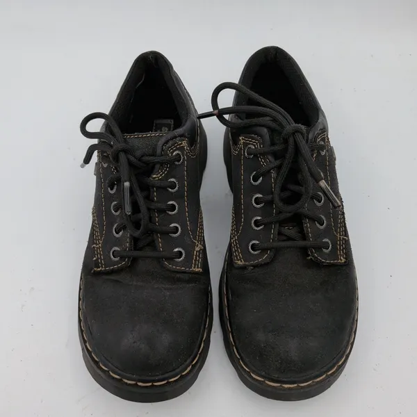 Skechers 45120 Black Leather Chunky Platform Oxford Shoes Womens 8 Y2K Grunge - Image 4