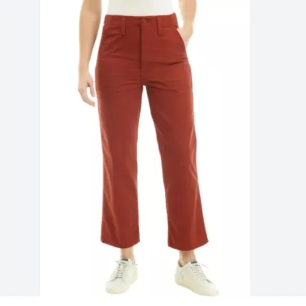 NWT LEVI'S Women's Surplus High Rise Straight-leg Pants In Burnt Henna SZ-31 - Image 3