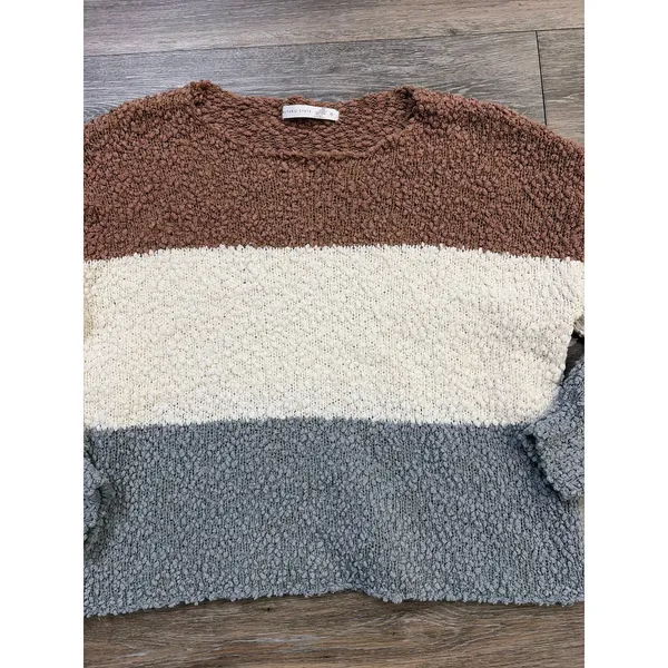 Altard State Colorblock Popcorn Knit Sweater Medium Cozy Fall Winter - Image 3