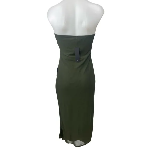 NEW Lulus Women's Green Strapless Sleeveless Midi Bodycon Tank Tube Dress Size L - Image 2