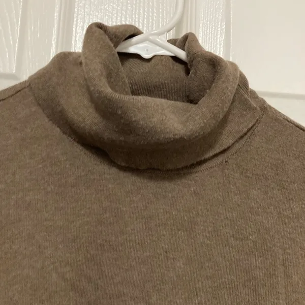 *Lauren Ralph Lauren Taupe Brown Heath Silk Blend Turtleneck Sweater #QB - Image 7