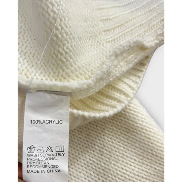 Cream Sweater Women S Red Heart Knit Pullover Valentines Day Cozy‎ Cute - Image 7