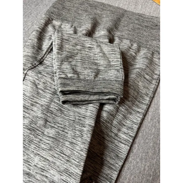ONESONE Womens XL 1X‎ Plus Size Seamless Marled Grey Leggings Activewear - Image 5
