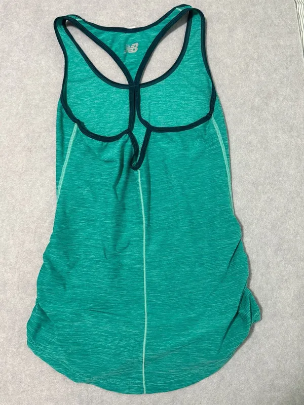 New Balance Women's Racerback in Viridian Green with Contrast Black Trim - Image 3