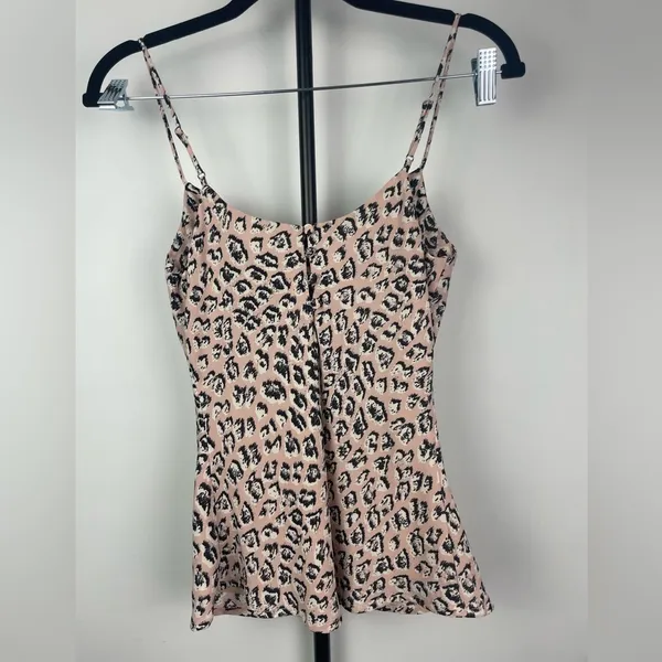 Astr The‎ Label Pink Leopard Print Cowl Drape Neck Camisole Tank Top - Image 4