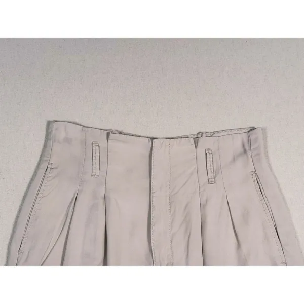 Abercrombie & Fitch High Waisted Pleated Shorts Size S Beige Preppy Quiet Luxury - Image 5