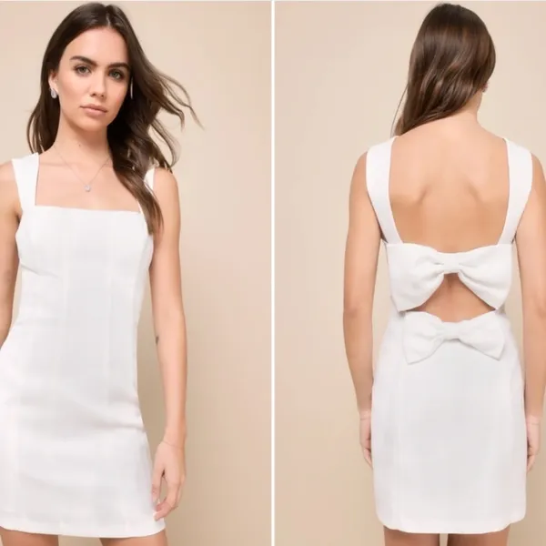 LULU's Bachelorette Engagement Bridal Shower Honeymoon Flirty Mini Dress - Image 4