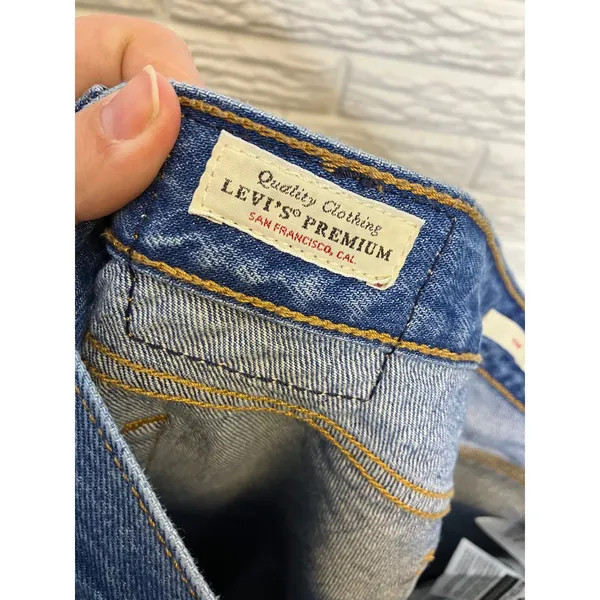 Levi's wedgie jeans distressed‎ 100% cotton trendy boho retro women's size 31 - Image 9