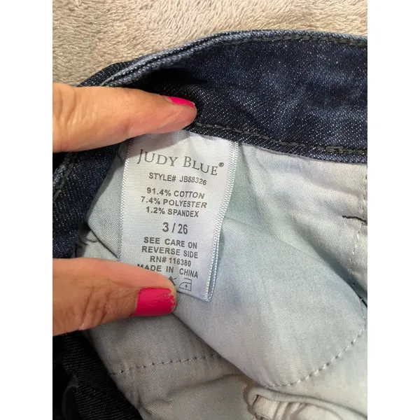 Judy Blue Skinny Jeans‎ Dark Wash Stretch Denim Minimalist Everyday Casual 26 - Image 8
