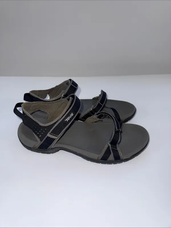 Teva women’s Black and Gray Adjustable Strap Sandals - Image 4