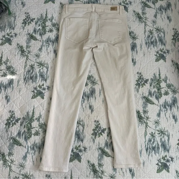 Paige Kylie Crop Jeans White 28 Skinny Stretch - Image 5