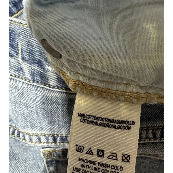 Free People Jean Shorts Denim Lace Hem Size 29 Distressed Festival Boho Country - Image 3
