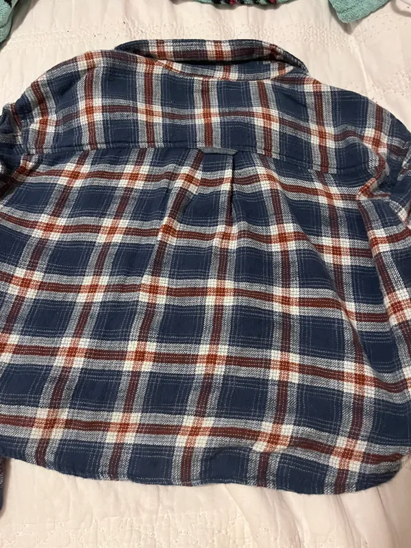 American Eagle flannel crop top - Image 2