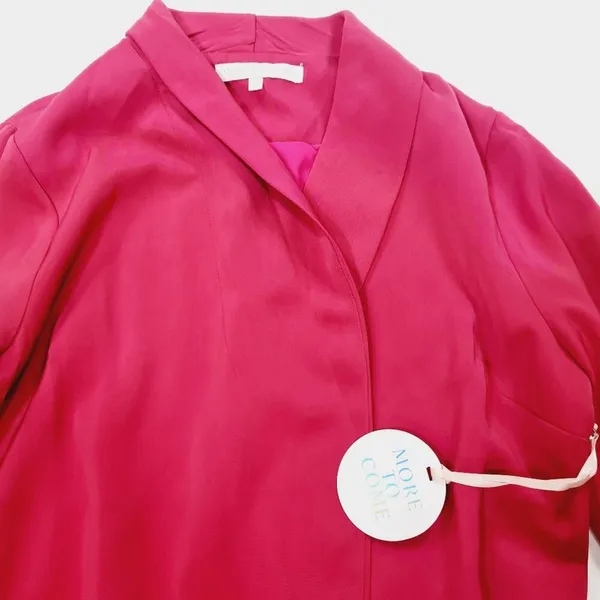 MORE TO COME Halley Blazer Wrap Dress in Hot Pink Small - Image 4