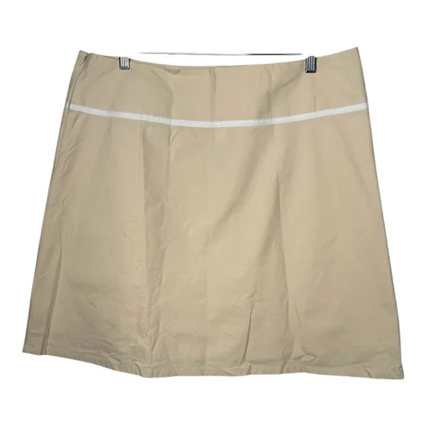 GAP Skirt Womens 16 Tan Cotton‎ Blend Ribbon Bow Accent Casual A-Line Mini - Image 4