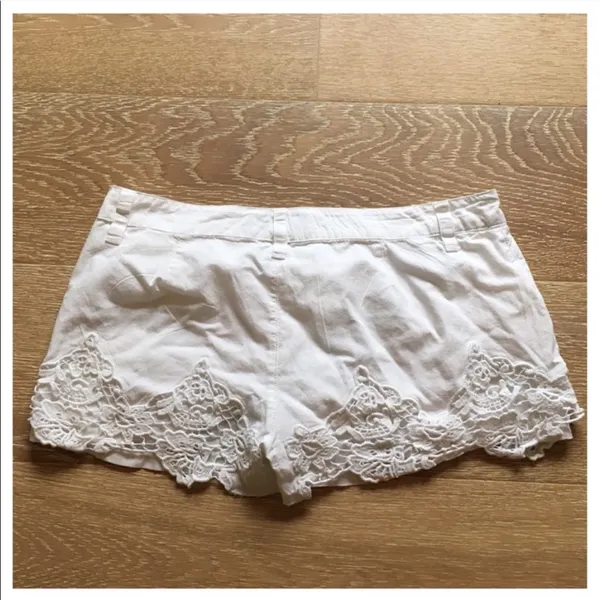 Lucky Brand Lace Trim Cotton Shorts 26 Eyelet White S - Image 10