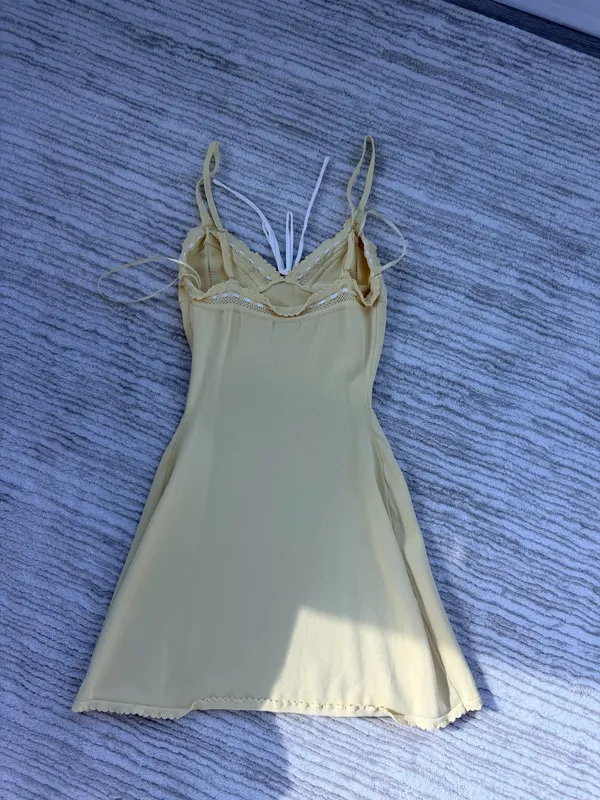 White Fox Boutique Yellow Mini Dress - Image 4