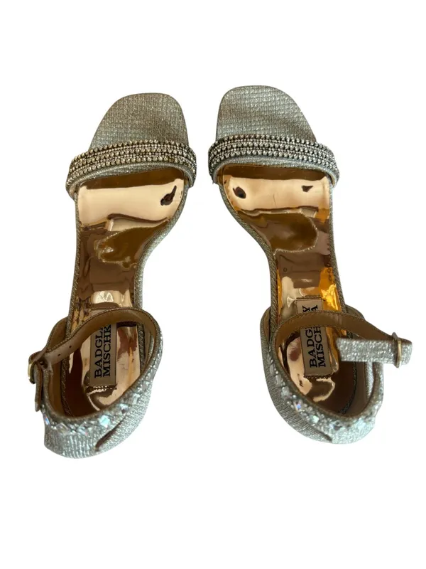 Badgley Mischka Collection Urina Heeled Sandal Platinum Womens Size 9 - Image 5