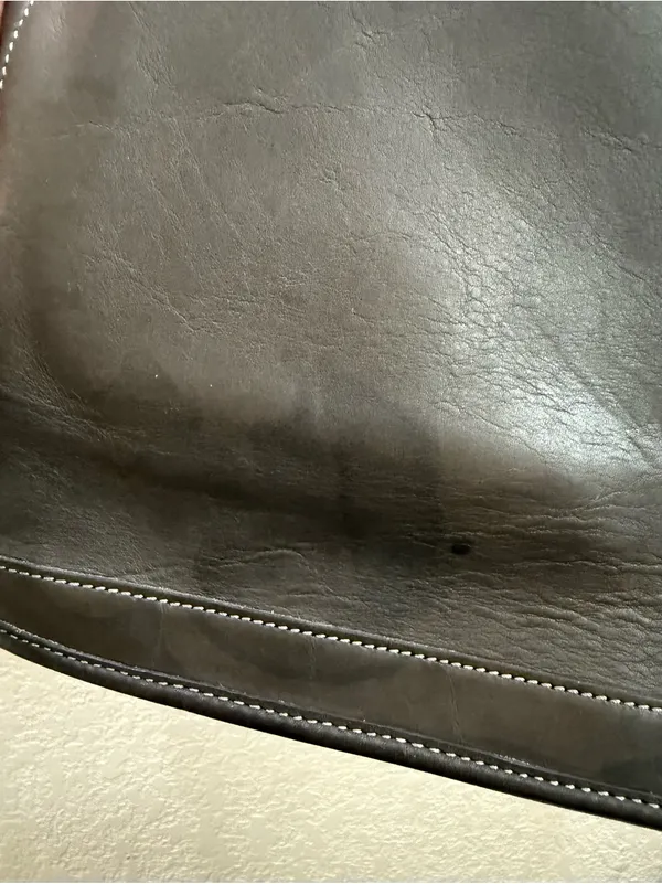 Vintage COACH 9305 Gray Glove-Tanned Leather Bleecker Bucket Shoulder Tote Bag - Image 15