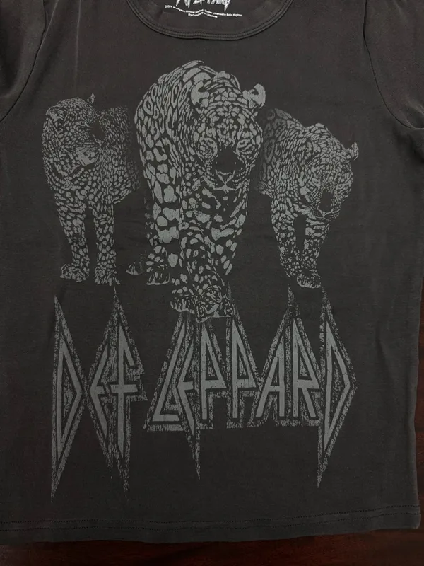 NWT Def Leppard Grey Short Sleeve Baby Tee - Image 2