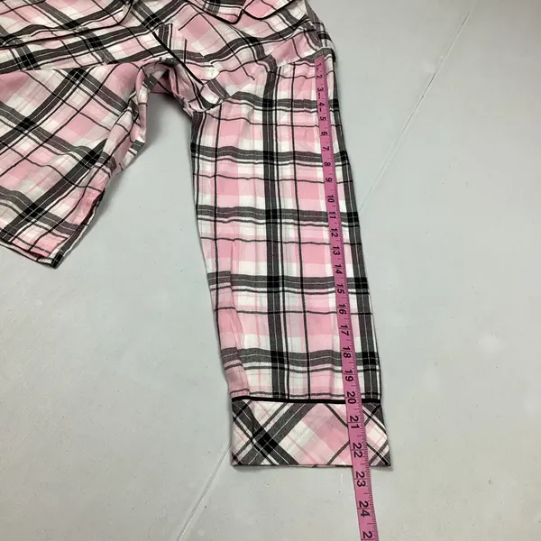 Victoria's Secret Plaid Pajama Top Lightweight Flannel Cotton Modal Med New with tag - Image 8