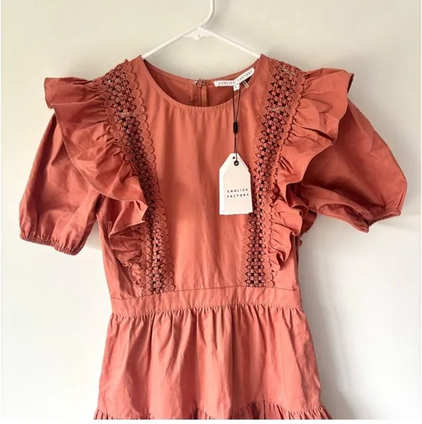 English Factory Dress Mini puff sleeves - Image 3