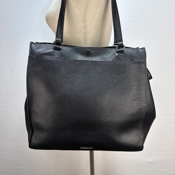 Rebecca Minkoff Black Pebble Leather Darren Tote Bag Large Shoulder Purse Lined - Image 6