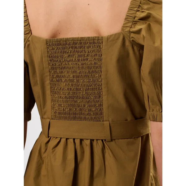 Amour Vert Square Neck Button Front Dress in Elm 100% Cotton - Image 2