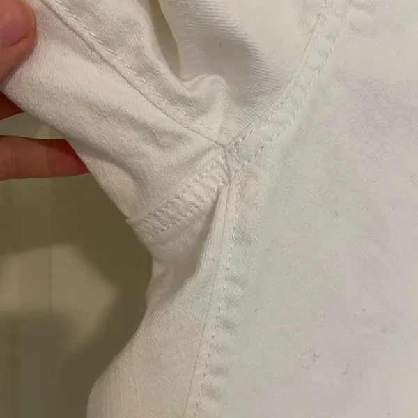 EUC LOFT women’s raw hem‎ white denim curvy skinny crop jeans size 27 - Image 3