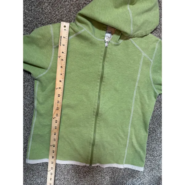 Pendleton Womens Lime Green Full Zip Hoodie Sweatshirt Size M Cotton Blend - Image 3