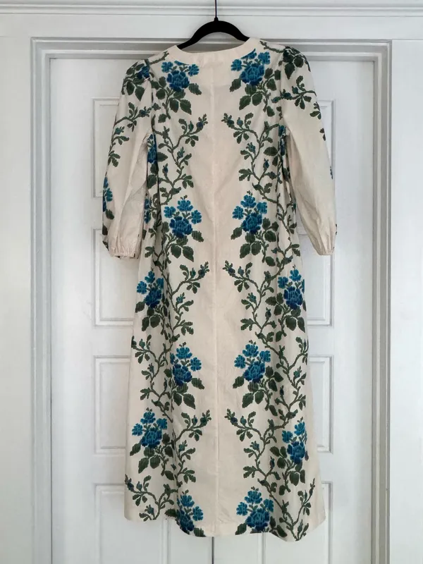 Tuckernuck Cerulean Vine Cotton Poplin Lachlan Dress - Small - Image 3
