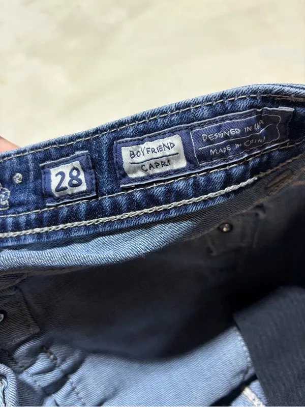 Miss me boyfriend capri jeans bejeweled pockets 28 - Image 8