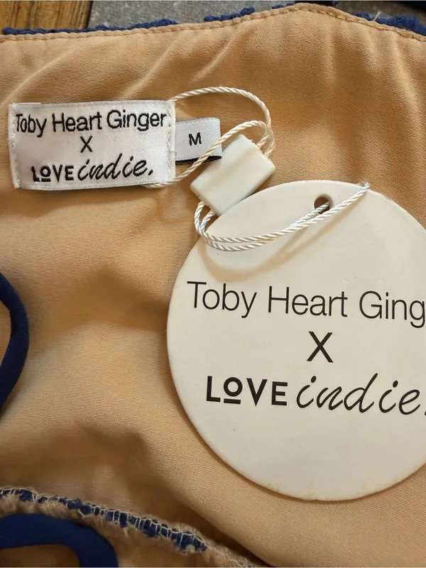 Toby Heart Ginger x Love Indie Navy Crochet Lace Midi Dress Medium NWT - Image 10