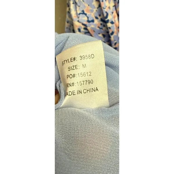 PINCH Blue Pink Print Maxi Dress Sz. M - Image 5