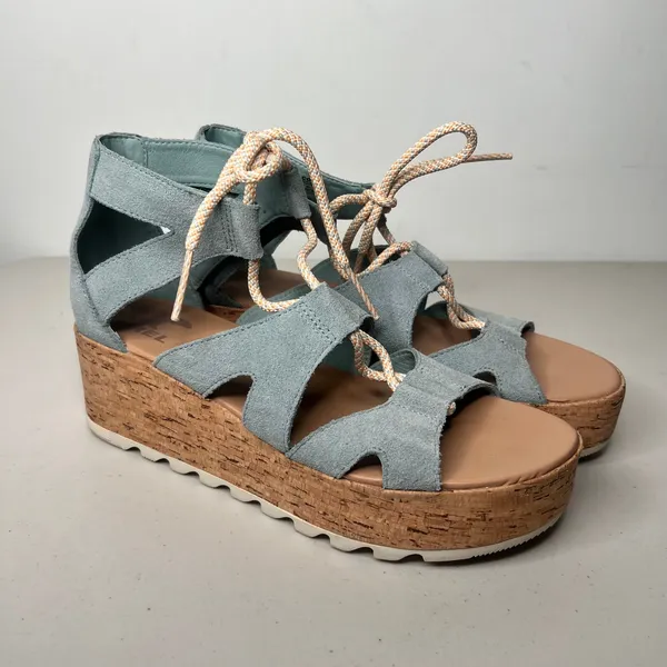 Sorel Cameron Lace Up Gladiator Flatform Size 9 - Image 10