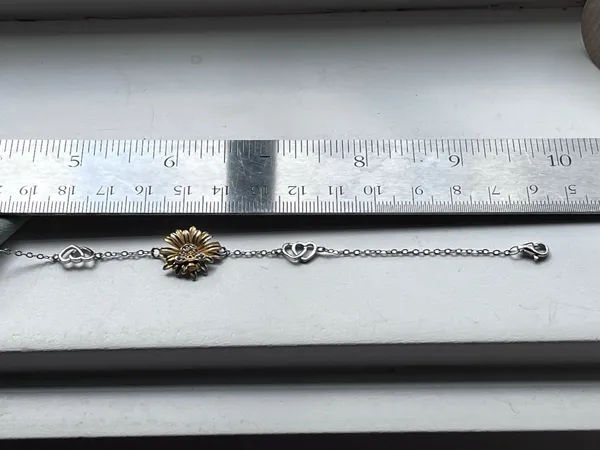 Anthropologie sterling daisy bracelet - Image 5