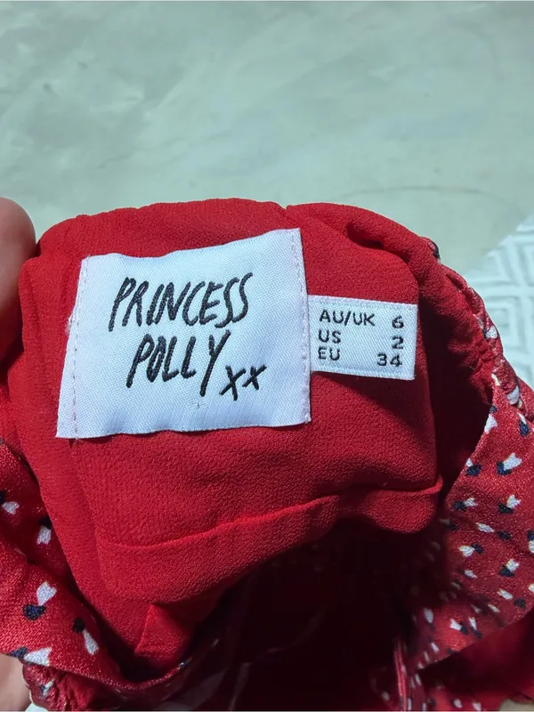 Princess Polly Red Print mini Sundress 2 - Image 3