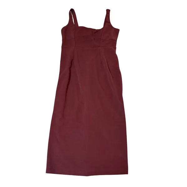 NWOT Lulus Large Vibrant Allure Plum Square Neck Sleeveless Bodycon Midi Dress - Image 3