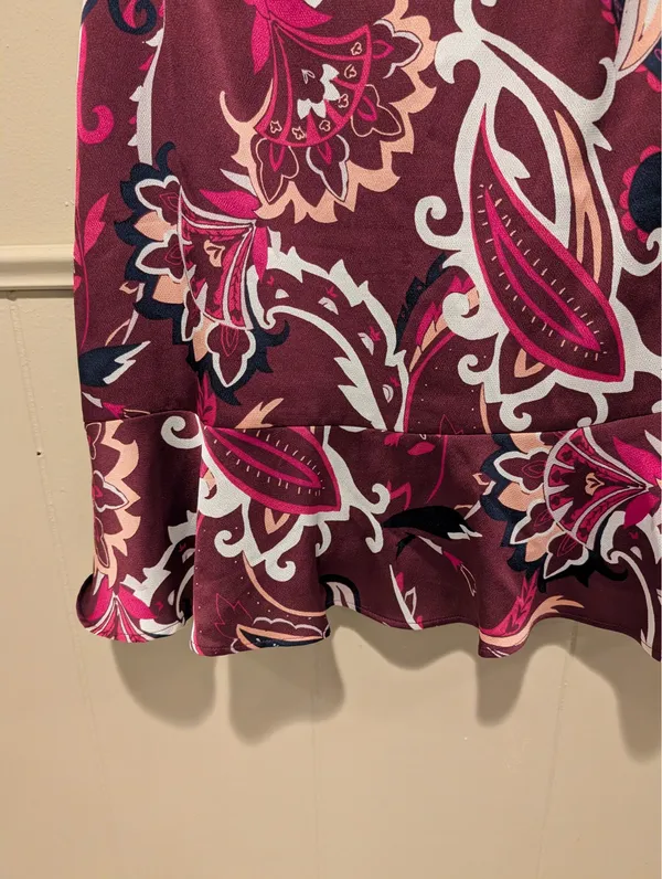 Banana Republic Faux Wrap Purple Pink Skirt - Image 15