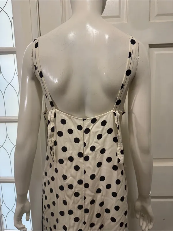 zara cotton polka dot dress limited edition side pocket size medium - Image 13