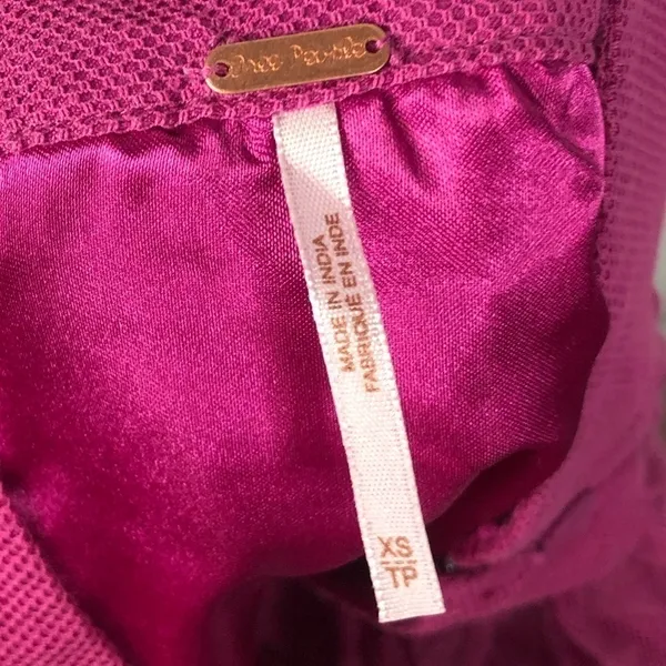 Free People Hot Pink‎ Lace Mini Skirt XS - Image 4