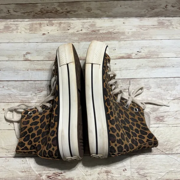 Converse Chuck Taylor All Star Lift Sneakers Women's Size 7 Leopard High Top - Image 7