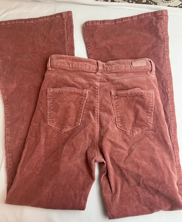 Black Label by C’est Toi Pink Corduroy Flare Jeans - Image 5