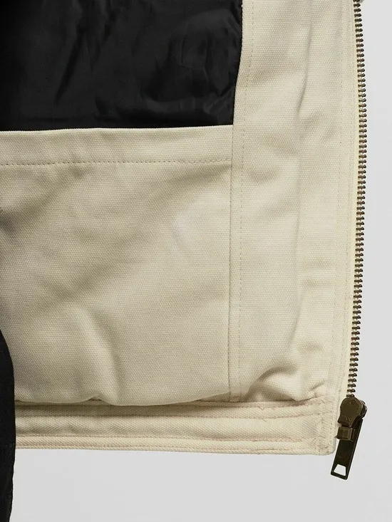 Dickies Sherpa Puffer Jacket Cream Teddy Fleece Zip Up Cozy Winter Coat - Image 4