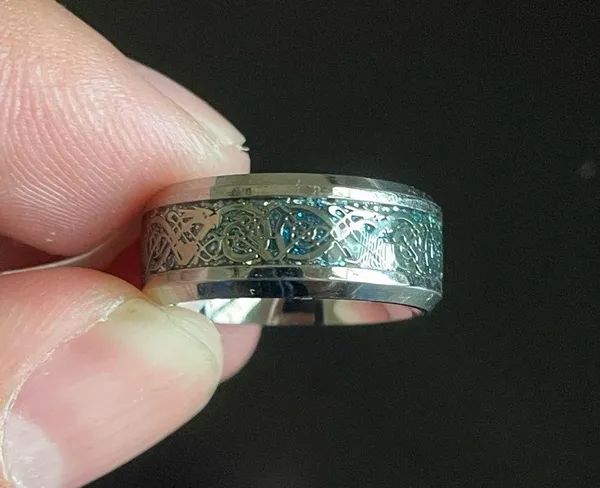 Blue silver dragon ring size 7 - Image 2