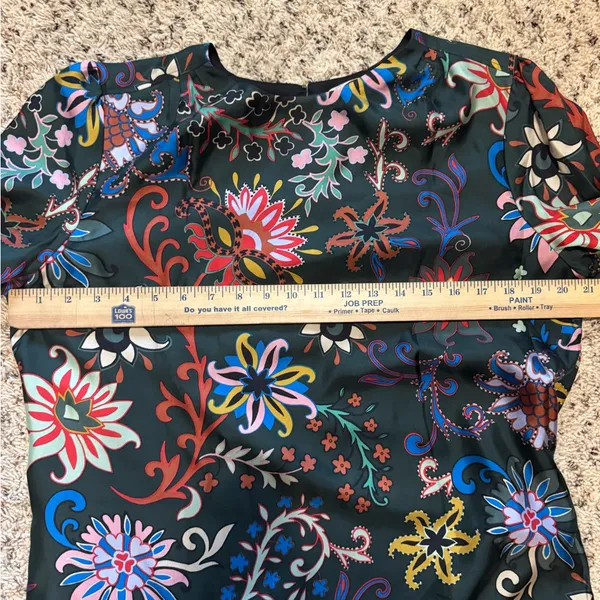 Tory Burch Printed Silk‎ Twill Shift Dress, Size 10 - Image 12