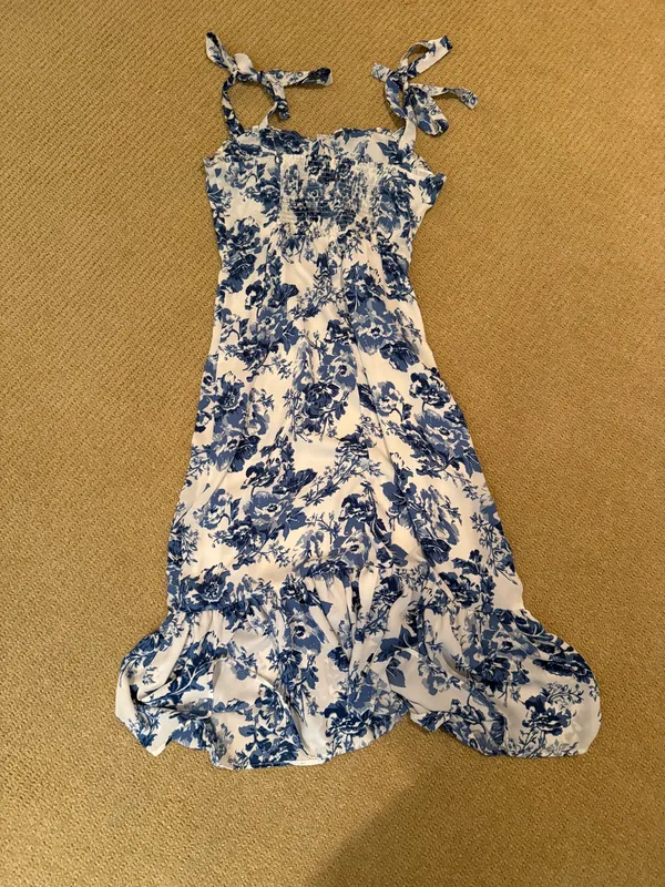 AQUA Dress Blue Floral - Image 2