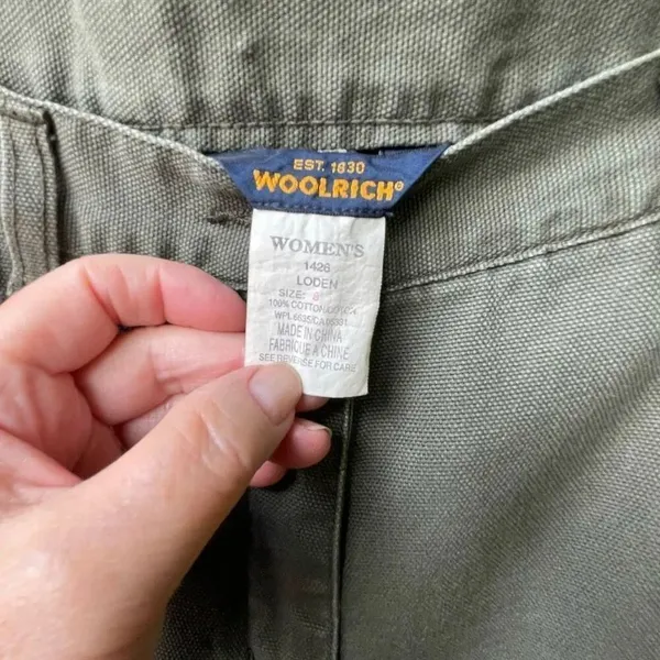 Woolrich size 8 Loden Green 100% cotton straight leg pants.runs small - Image 6