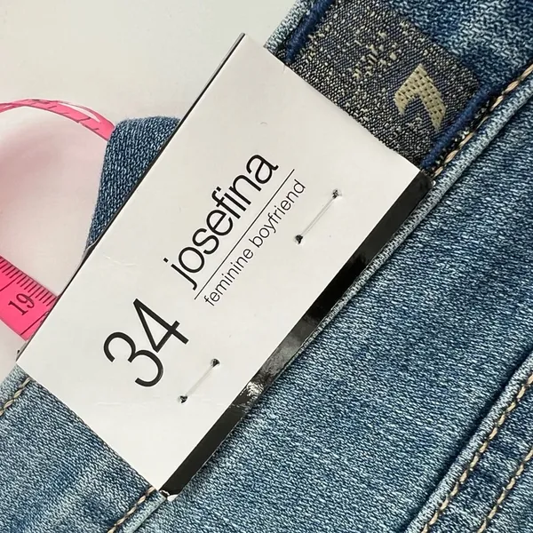 NWT 7 for‎ all mankind Josefina feminine boyfriend Straight Leg Jeans Sz 34 - Image 4