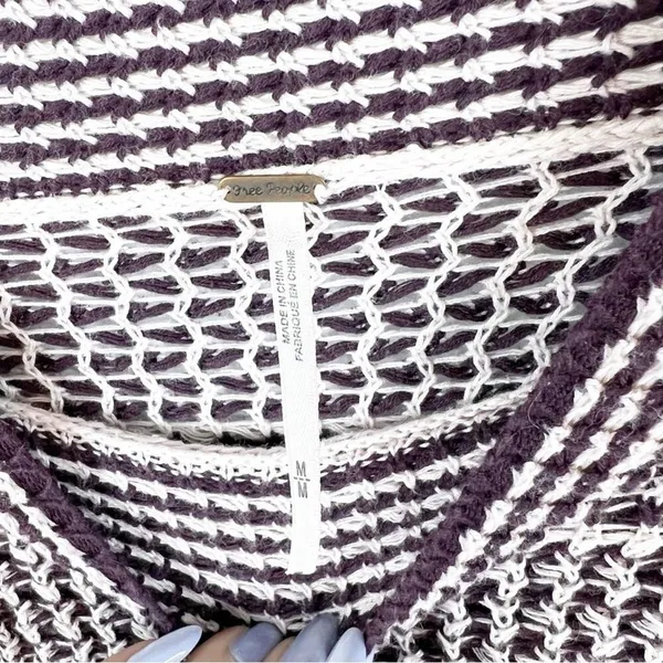 Free People Snow Day Thermal Mock Neck Top Women's Size M‎ Waffle Knit - Image 7